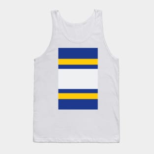 Toffees Retro Varsity Blue, White, Yellow Tank Top